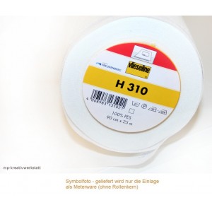 10cm mittelfeste Einlage H310 (Rallhaltereinlage)  Markenqualität  90 cm breit, aufbügelbar  (Grundpreis € 6,50/m)